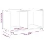 Rollschrank aus schwarzem Ingenieurholz mit Rädern, 72x33x42,5 cm. von , Seitentische - Ref: Foro24-853138, Preis: 41,56 €, R...