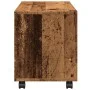 Armario con ruedas madera ingeniería envejecida 72x33x42,5 cm de , Mesas auxiliares - Ref: Foro24-853144, Precio: 41,82 €, De...