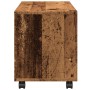 Armario con ruedas madera ingeniería envejecida 72x33x42,5 cm de , Mesas auxiliares - Ref: Foro24-853144, Precio: 42,50 €, De...