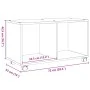 Rollschrank aus gealtertem Ingenieurholz 72x33x42,5 cm von , Seitentische - Ref: Foro24-853144, Preis: 41,82 €, Rabatt: %