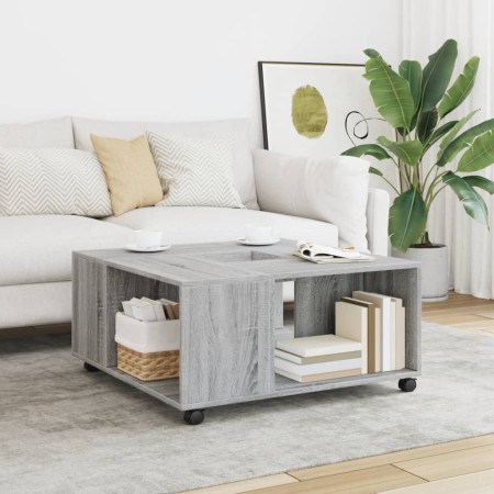 Mesa de centro madera de ingeniería gris Sonoma 80x80x40 cm de , Mesas de centro - Ref: Foro24-853178, Precio: 83,15 €, Descu...