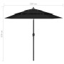 Sombrilla de 3 niveles con poste de aluminio negra 2,5 m de vidaXL, Sombrillas - Ref: Foro24-313866, Precio: 58,31 €, Descuen...