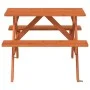Picnic table for 4 children with umbrella hole made of fir wood. by , Garden tables - Ref: Foro24-4008984, Price: 75,17 €, Di...