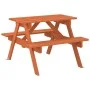 Picnic table for 4 children with umbrella hole made of fir wood. by , Garden tables - Ref: Foro24-4008984, Price: 75,17 €, Di...