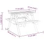 Picnic table for 4 children with umbrella hole made of fir wood. by , Garden tables - Ref: Foro24-4008984, Price: 75,17 €, Di...