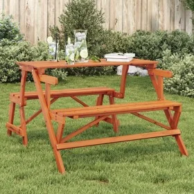 Mesa de picnic bancos 2 en 1 convertible madera maciza abeto de , Mesas de jardín - Ref: Foro24-4008992, Precio: 134,35 €, De...