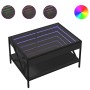 Mesa de centro con Infinity LED negro 70x50x38 cm de , Mesas de centro - Ref: Foro24-847702, Precio: 97,21 €, Descuento: %