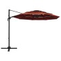Sombrilla de 4 niveles con poste de aluminio terracota 3x3 m de vidaXL, Sombrillas - Ref: Foro24-313833, Precio: 195,95 €, De...