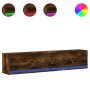Mueble de TV de pared con LED roble ahumado 180x31x38 cm de , Muebles TV - Ref: Foro24-3307951, Precio: 130,97 €, Descuento: %