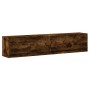 Mueble de TV de pared con LED roble ahumado 180x31x38 cm de , Muebles TV - Ref: Foro24-3307951, Precio: 130,97 €, Descuento: %