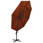Sombrilla de 4 niveles con poste de aluminio terracota 3x3 m de vidaXL, Sombrillas - Ref: Foro24-313833, Precio: 195,95 €, De...