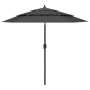 Sombrilla de 3 niveles con poste de aluminio antracita 2,5 m de vidaXL, Sombrillas - Ref: Foro24-313862, Precio: 50,98 €, Des...