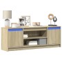 Mueble de TV LED madera ingeniería roble Sonoma 139,5x34x50 cm de , Muebles TV - Ref: Foro24-852196, Precio: 100,19 €, Descue...
