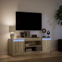 Mueble de TV LED madera ingeniería roble Sonoma 139,5x34x50 cm de , Muebles TV - Ref: Foro24-852196, Precio: 100,19 €, Descue...