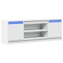 Mueble de TV con LED madera de ingeniería blanco 139,5x34x50 cm de , Muebles TV - Ref: Foro24-852194, Precio: 100,88 €, Descu...