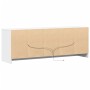 Mueble de TV con LED madera de ingeniería blanco 139,5x34x50 cm de , Muebles TV - Ref: Foro24-852194, Precio: 100,88 €, Descu...