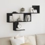Estante de pared madera de ingeniería negro 100x15x70 cm de , Estantes y estanterías - Ref: Foro24-853192, Precio: 41,43 €, D...