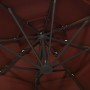 Sombrilla de 4 niveles con poste de aluminio terracota 3x3 m de vidaXL, Sombrillas - Ref: Foro24-313833, Precio: 195,95 €, De...