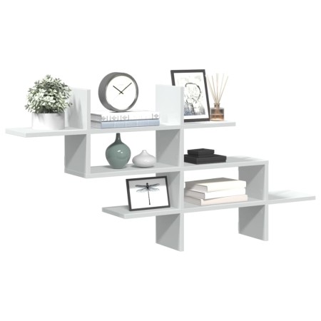 Estantería de pared madera ingeniería blanca 124,5x18x60,5 cm de , Estantes y estanterías - Ref: Foro24-853263, Precio: 34,78...