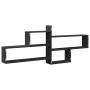 Estantería de pared madera de ingeniería negra 167,5x18x68 cm de , Estantes y estanterías - Ref: Foro24-853318, Precio: 49,86...