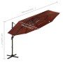 Sombrilla de 4 niveles con poste de aluminio terracota 3x3 m de vidaXL, Sombrillas - Ref: Foro24-313833, Precio: 195,95 €, De...