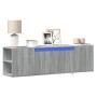 Mueble de TV de pared con luces LED gris Sonoma 135x31x39,5 cm de , Muebles TV - Ref: Foro24-852388, Precio: 84,12 €, Descuen...
