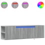 Mueble de TV de pared con luces LED gris Sonoma 135x31x39,5 cm de , Muebles TV - Ref: Foro24-852388, Precio: 84,12 €, Descuen...