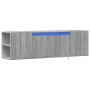 Mueble de TV de pared con luces LED gris Sonoma 135x31x39,5 cm de , Muebles TV - Ref: Foro24-852388, Precio: 84,12 €, Descuen...