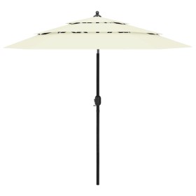 Sombrilla de 3 niveles con poste de aluminio arena 2,5 m de vidaXL, Sombrillas - Ref: Foro24-313860, Precio: 59,05 €, Descuen...