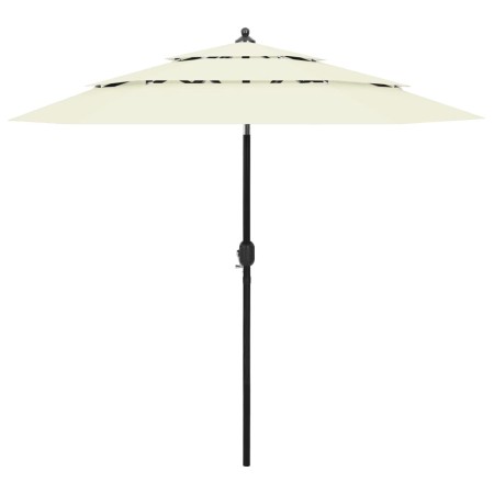 Sombrilla de 3 niveles con poste de aluminio arena 2,5 m de vidaXL, Sombrillas - Ref: Foro24-313860, Precio: 59,05 €, Descuen...