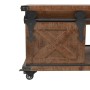 Mesa de centro de madera maciza de abeto marrón 91x51x38 cm en Mesas de centro | Comprar online en Foru.es