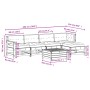 Set muebles jardín 6 pzas con cojines madera maciza pino blanco en Conjuntos de jardín | Comprar online en Foru.es