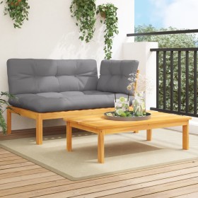 Set de sofás de palets de jardín y cojines 2 pzas madera acacia de , Sofás de exterior - Ref: Foro24-3324818, Precio: 290,33 ...
