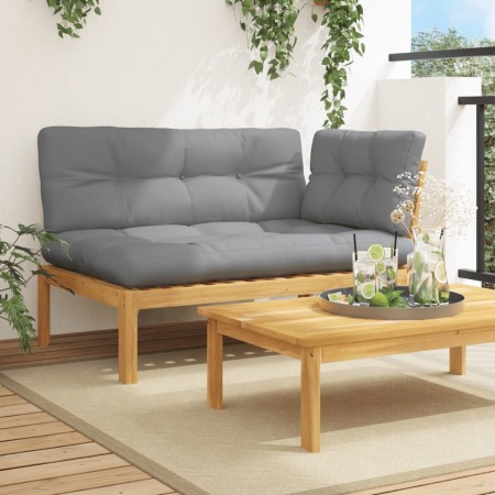 Sofá de esquina de palets de jardín con cojines madera acacia de , Sofás de exterior - Ref: Foro24-3324788, Precio: 257,80 €,...