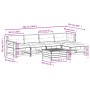 Juego de muebles jardín 6 pzas y cojines madera abeto Douglas en Conjuntos de jardín | Comprar online en Foru.es