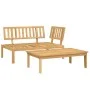Garden pallet sofa set with 2 acacia wood cushions. by , Outdoor sofas - Ref: Foro24-3324825, Price: 263,11 €, Discount: %