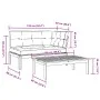 Garden pallet sofa set with 2 acacia wood cushions. by , Outdoor sofas - Ref: Foro24-3324825, Price: 263,11 €, Discount: %