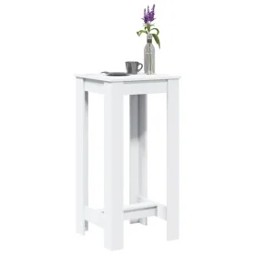 Mesa alta de bar madera de ingeniería blanca 51x50x103,5 cm de , Mesas de cocina y de comedor - Ref: Foro24-854400, Precio: 5...