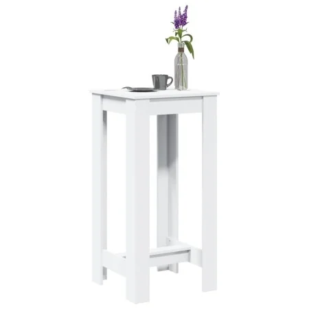 Mesa alta de bar madera de ingeniería blanca 51x50x103,5 cm de , Mesas de cocina y de comedor - Ref: Foro24-854400, Precio: 5...