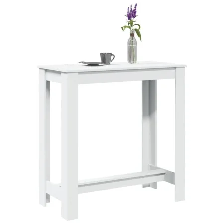 Hoher Barhockertisch aus weißem Ingenieurholz 102x50x103,5 cm. von , Küchen- und Esstische - Ref: Foro24-854409, Preis: 73,56...