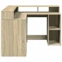 Escritorio con LED madera ingeniería roble Sonoma 130x130x91 cm de , Escritorios - Ref: Foro24-3309449, Precio: 201,72 €, Des...