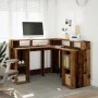 Escritorio con LED madera ingeniería envejecida 130x130x91 cm de , Escritorios - Ref: Foro24-3309454, Precio: 205,20 €, Descu...