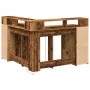 Escritorio con LED madera ingeniería envejecida 130x130x91 cm de , Escritorios - Ref: Foro24-3309454, Precio: 205,20 €, Descu...