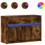 Mueble de TV LED madera ingeniería roble ahumado 91x34x61 cm de , Muebles TV - Ref: Foro24-852184, Precio: 113,30 €, Descuent...