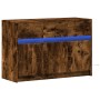Mueble de TV LED madera ingeniería roble ahumado 91x34x61 cm de , Muebles TV - Ref: Foro24-852184, Precio: 113,30 €, Descuent...