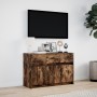 Mueble de TV LED madera ingeniería roble ahumado 91x34x61 cm de , Muebles TV - Ref: Foro24-852184, Precio: 113,30 €, Descuent...