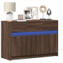 Mueble de TV LED madera ingeniería marrón roble 91x34x61 cm de , Muebles TV - Ref: Foro24-852186, Precio: 113,04 €, Descuento: %