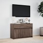 Mueble de TV LED madera ingeniería marrón roble 91x34x61 cm de , Muebles TV - Ref: Foro24-852186, Precio: 113,04 €, Descuento: %