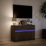 Mueble de TV LED madera ingeniería marrón roble 91x34x61 cm de , Muebles TV - Ref: Foro24-852186, Precio: 113,04 €, Descuento: %
