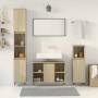 Set de muebles de baño 3 pzas madera contrachapada roble Sonoma de , Muebles de baño - Ref: Foro24-3307679, Precio: 196,66 €,...